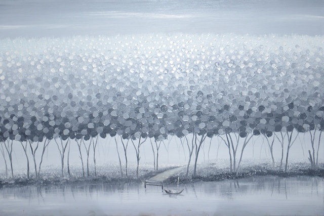 Tranh Sơn Dầu Bên Sông